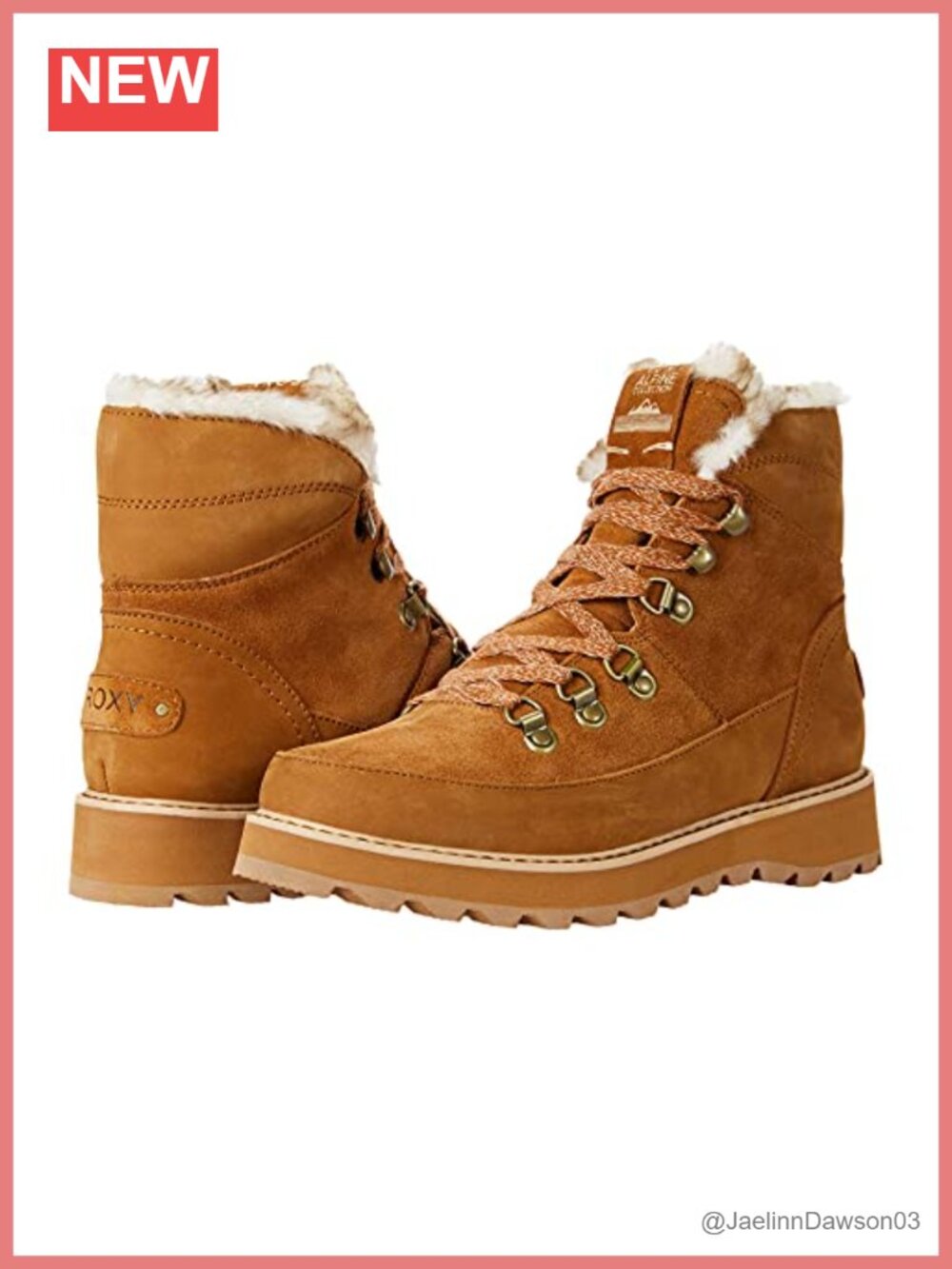 Roxy Sadie Waterproof Leather Suede Snow Boots -40°C Lace-Up Insulated
